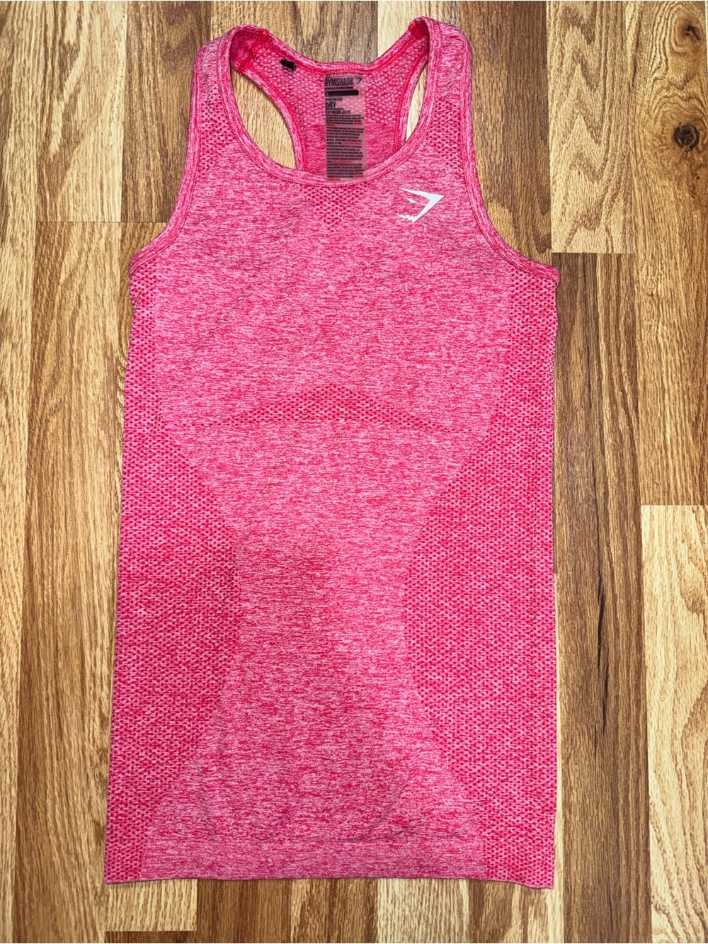 Gymshark Vital Seamless Racerback Tank Top Pink Marl Size Small